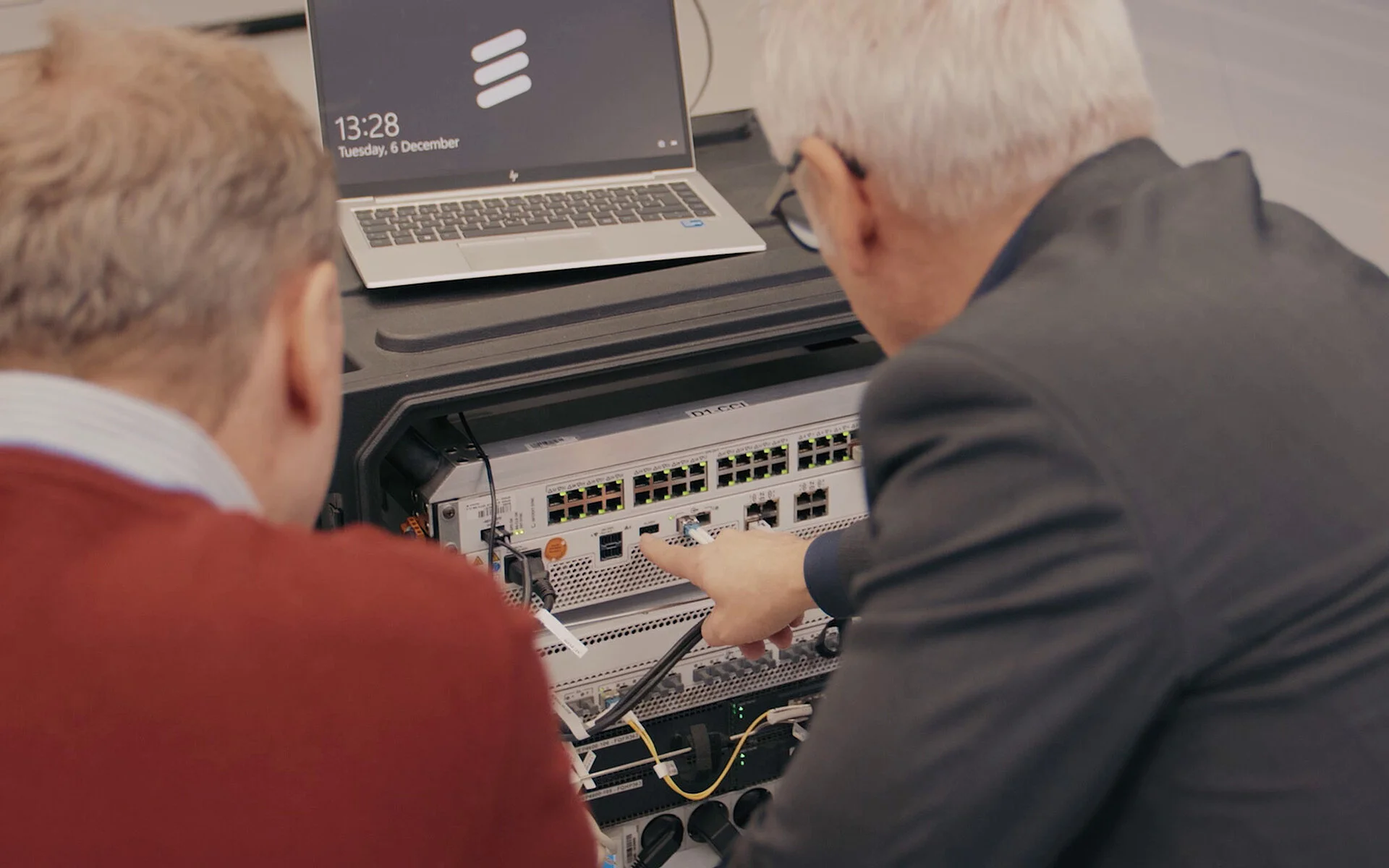 Network operations center screens with private 5G dashboards